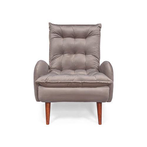 Poltrona Cia Estofados Diandra 1015 Veludo - Bege