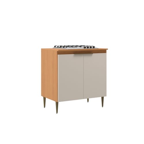 Balcão Cooktop Móveis Sul Brisa 5351 80cm 2 Portas - Angelin/Off White