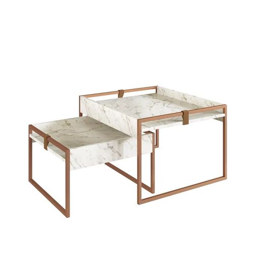 Conjunto Mesa de Centro Metta Mobili Columbia - Volakas