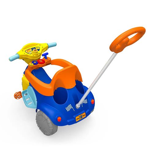 Triciclo Infantil Xalingo Blue Race 3 em 1 com Empurrador - Azul