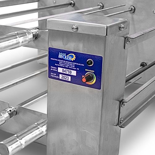 Churrasqueira Rotativa Becker Engrenagem com 7 Espetos - Aço Inox