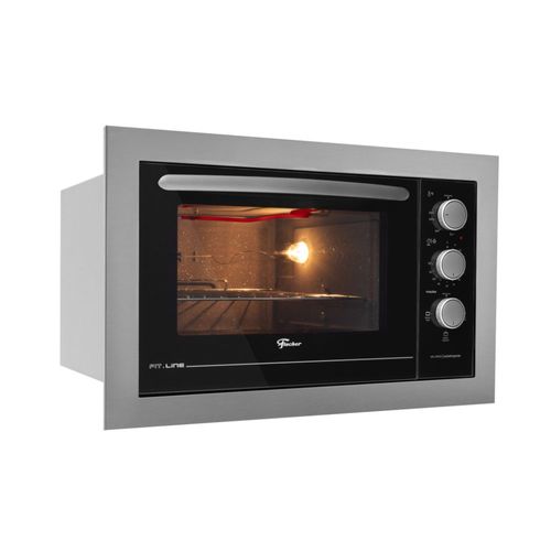 Forno Elétrico Fischer Fit Line Embutir 48 Litros Frontal Inox