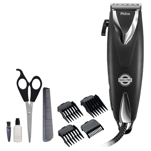 Máquina de Cortar Cabelo Philco PCR12CR 9 em 1 Skull Pro Chrome