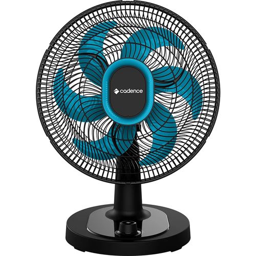 Ventilador de Mesa 40cm Cadence 6 Pás VTR420 - Preto e Azul