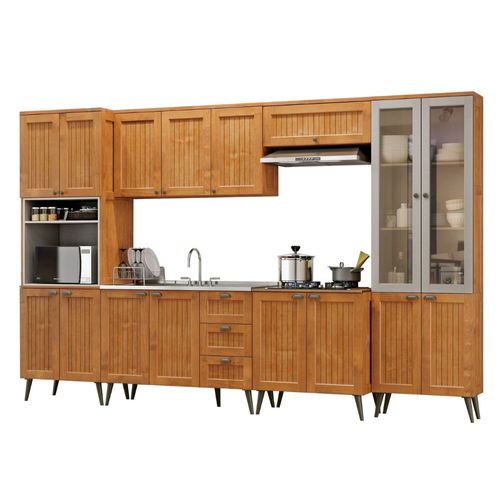 Cozinha Modulada Completa Cavazotto Versalles Madeira 6 peças - Freijó