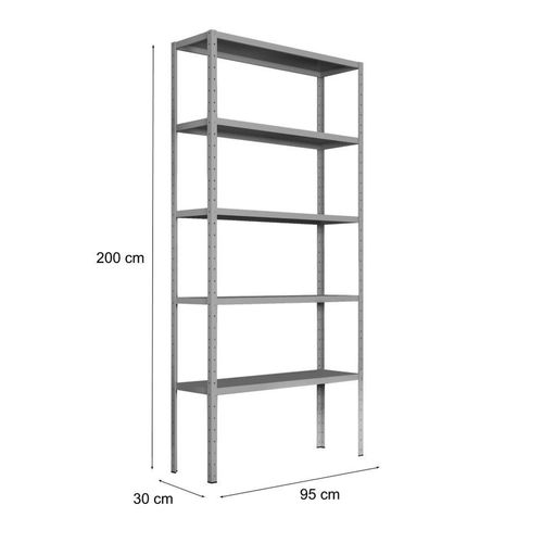 Estante Fabone Bariloche de Aço - Cinza