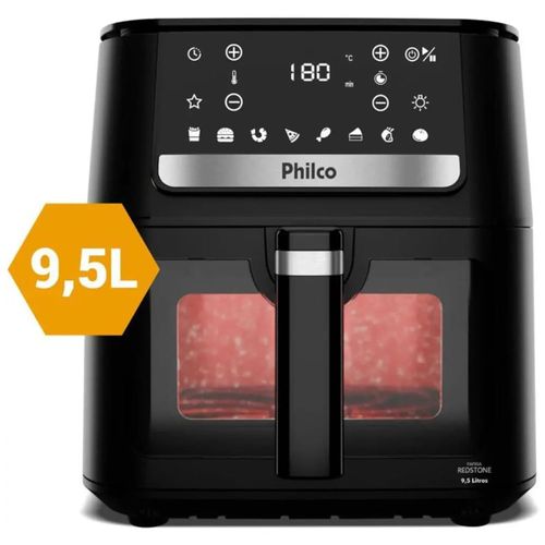 Fritadeira Philco PAF95A  Air Fryer 9,5L 1800W Preta