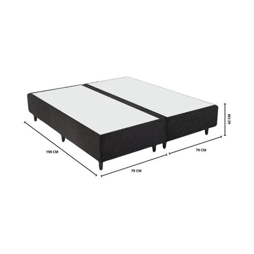 Box Para Colchão Inducol Liso Rustico Alpha 1,58M