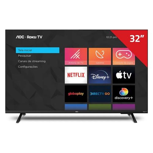 Smart Tv 32" AOC 32S5155/78G Roku HD