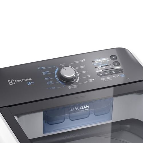 Lavadora de Roupa Electrolux LEE18 18kg Branca Efficient Cesto inox e Jet&Clean