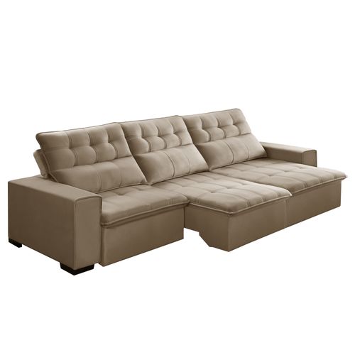 Estofado Idealflex Marrocos 2,90m Retrátil e Reclinável - Bege