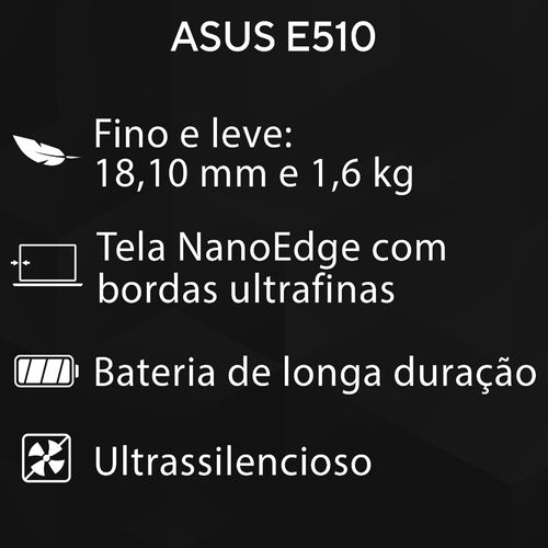 Notebook ASUS Vivobook Go 15 Intel Celeron N4500 4GB 128GB EMMC Windows 11 Home 15,6"