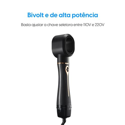 Escova Secadora Elgin Trend Style 4 em 1 1200W Cerâmica - Preta - Bivolt