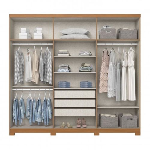 Roupeiro Henn New Jade 6 Portas Cinamomo D345-214