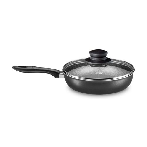 Frigideira Alta MTA Supra Antiaderente 24cm Grafite com Tampa de Vidro
