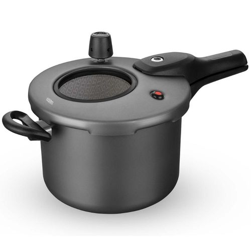 Panela de Pressão MTA 4,5L com Visor Grafite
