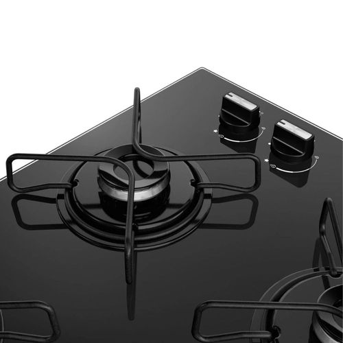 Cooktop Consul 4 Bocas a Gás Mesa de Vidro CD060BEUNA Bivolt